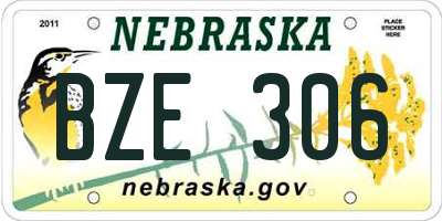 NE license plate BZE306