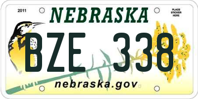 NE license plate BZE338
