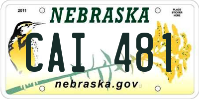 NE license plate CAI481