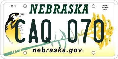 NE license plate CAQ070