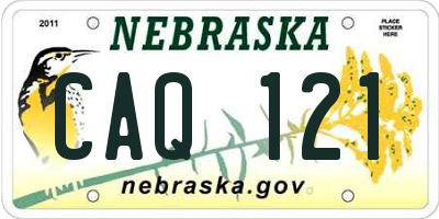 NE license plate CAQ121