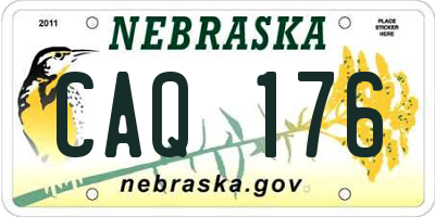 NE license plate CAQ176