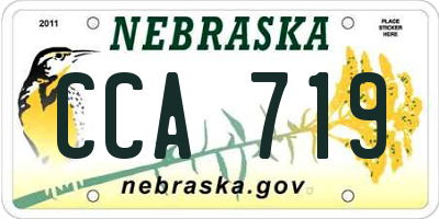 NE license plate CCA719