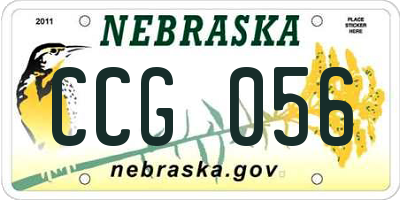 NE license plate CCG056