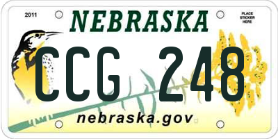 NE license plate CCG248