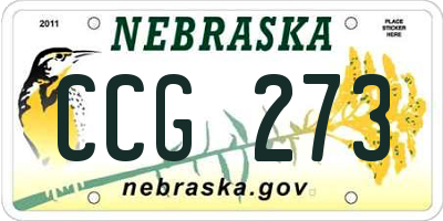 NE license plate CCG273