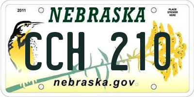 NE license plate CCH210