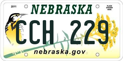 NE license plate CCH229