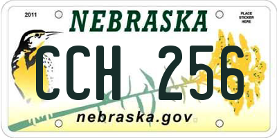 NE license plate CCH256