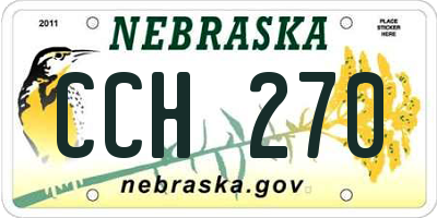 NE license plate CCH270