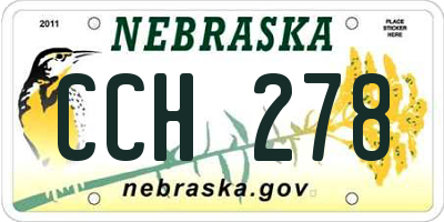 NE license plate CCH278