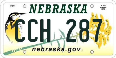 NE license plate CCH287