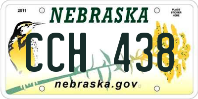 NE license plate CCH438