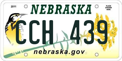 NE license plate CCH439