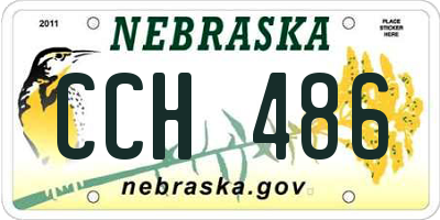 NE license plate CCH486