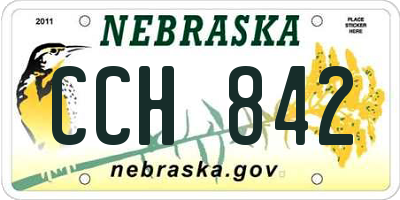 NE license plate CCH842