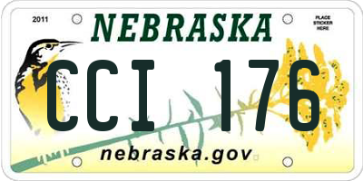 NE license plate CCI176