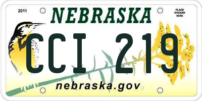 NE license plate CCI219