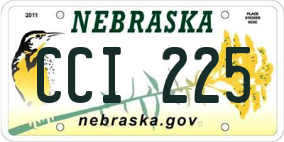 NE license plate CCI225