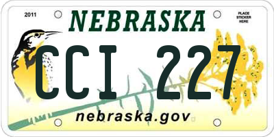 NE license plate CCI227