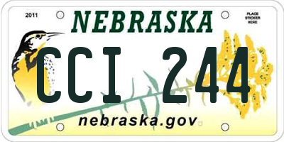 NE license plate CCI244