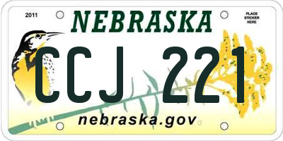 NE license plate CCJ221
