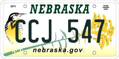 NE license plate CCJ547