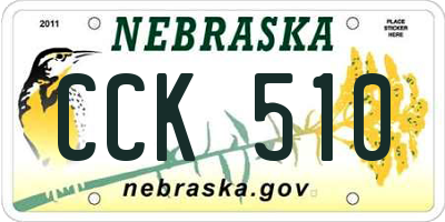 NE license plate CCK510