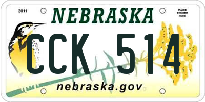 NE license plate CCK514