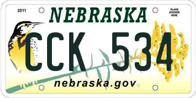 NE license plate CCK534