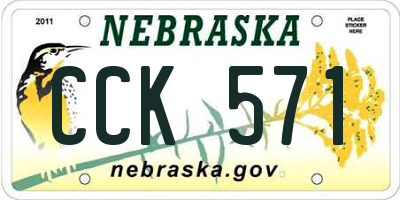 NE license plate CCK571