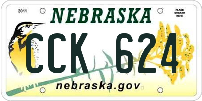 NE license plate CCK624