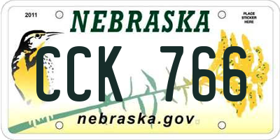 NE license plate CCK766