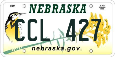 NE license plate CCL427