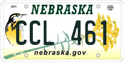 NE license plate CCL461