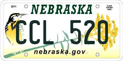 NE license plate CCL520