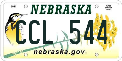 NE license plate CCL544