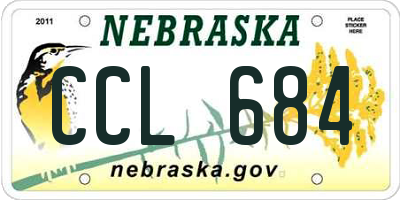 NE license plate CCL684