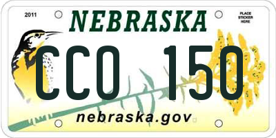 NE license plate CCO150