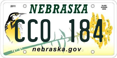 NE license plate CCO184