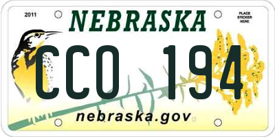 NE license plate CCO194