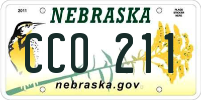 NE license plate CCO211