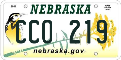 NE license plate CCO219