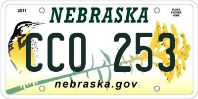 NE license plate CCO253