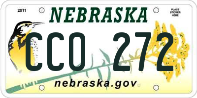 NE license plate CCO272