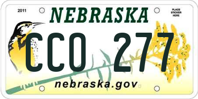 NE license plate CCO277