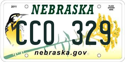 NE license plate CCO329