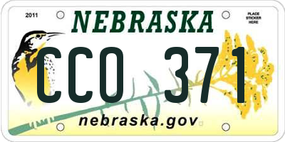 NE license plate CCO371