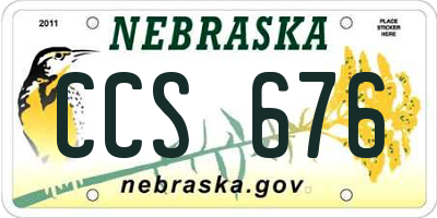 NE license plate CCS676