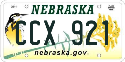 NE license plate CCX921